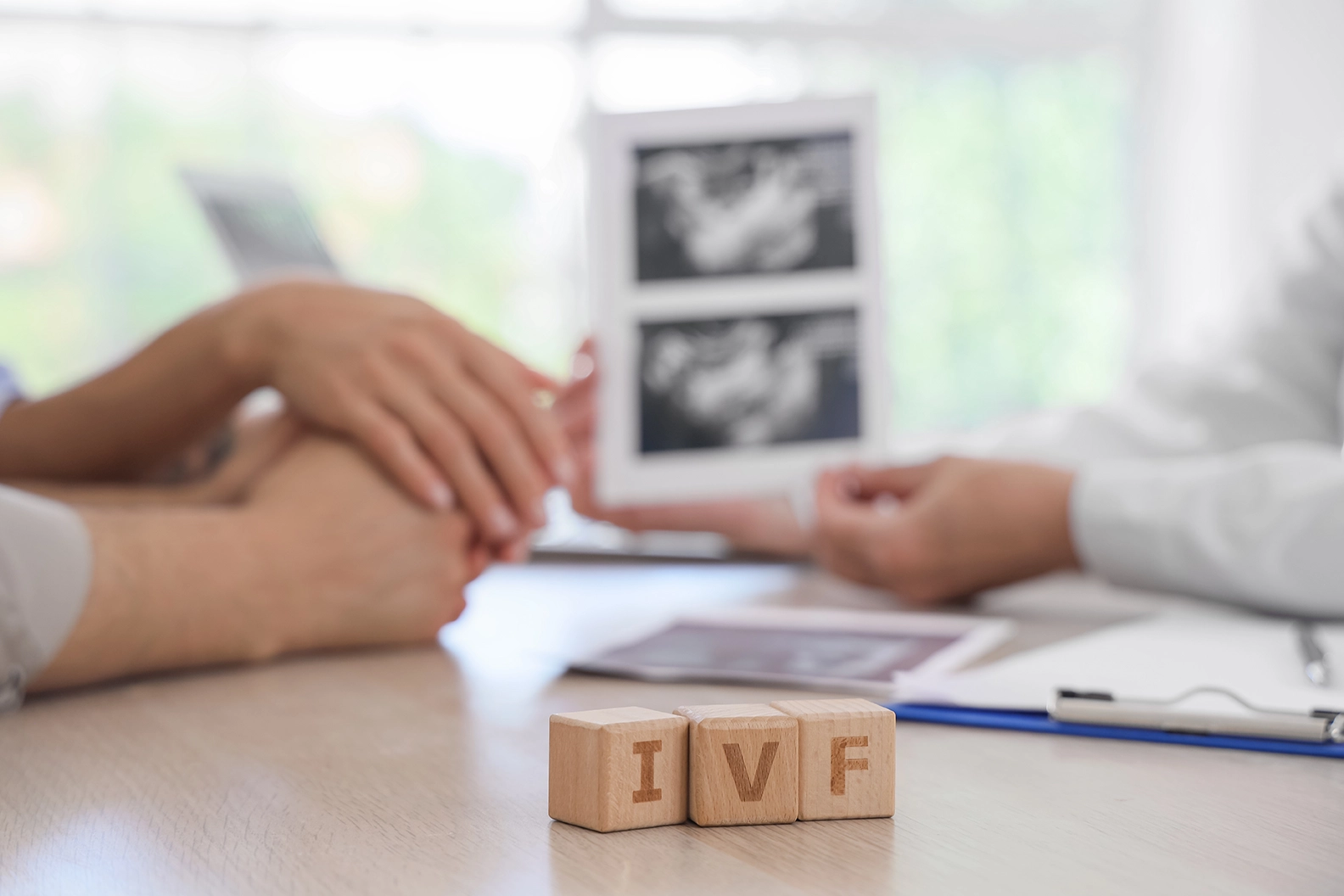 A couple consulting a specialist for IVF treatment