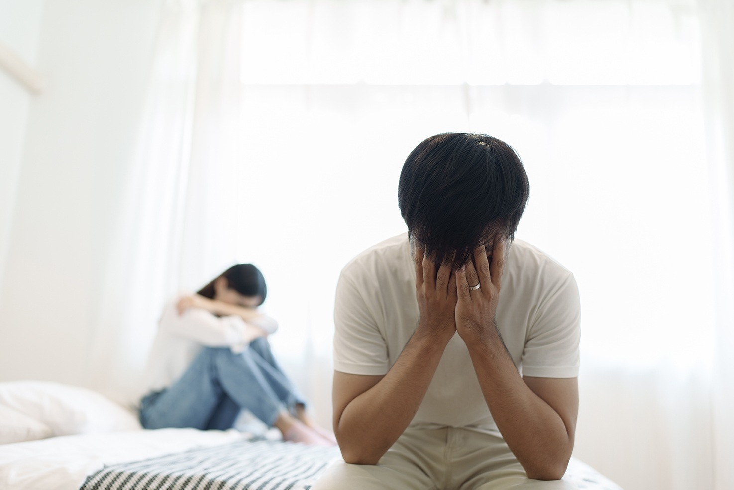 A man feeling frustrated due to male infertility