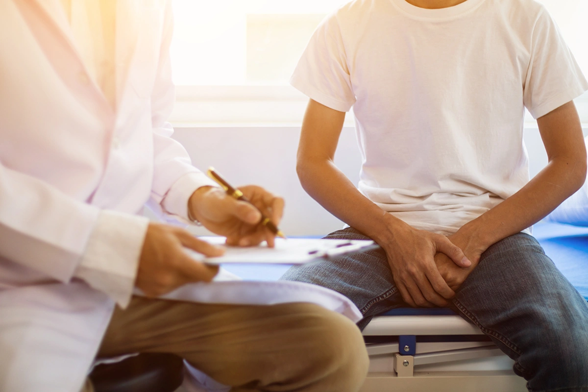 A man consulting a doctor for his erectile dysfunction