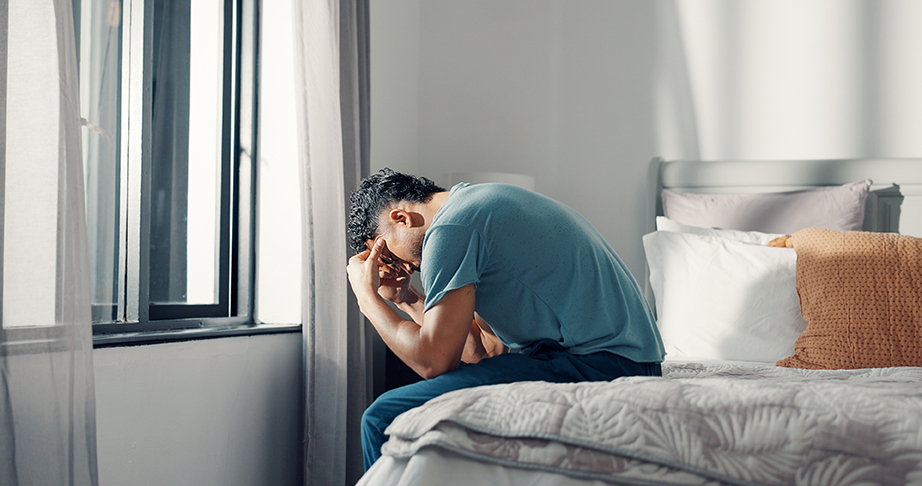A man feeling frustrated about his low sperm count